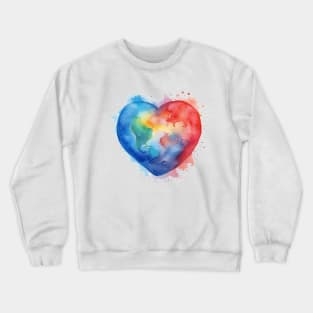 Rainbow Heart Shape #4 Crewneck Sweatshirt